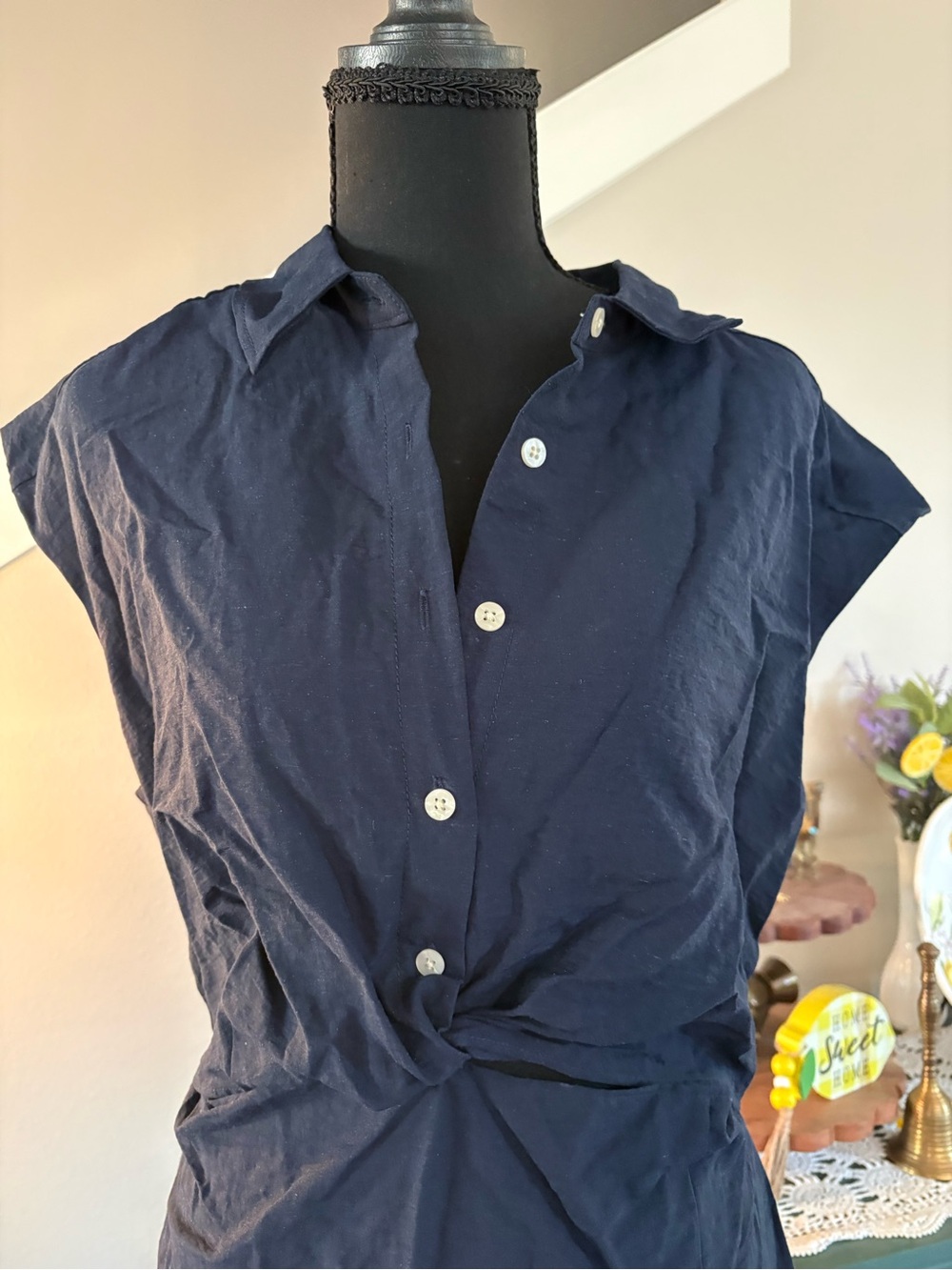 Old Navy Navy Twist-Front Maxi Dress - Picture 2 of 2